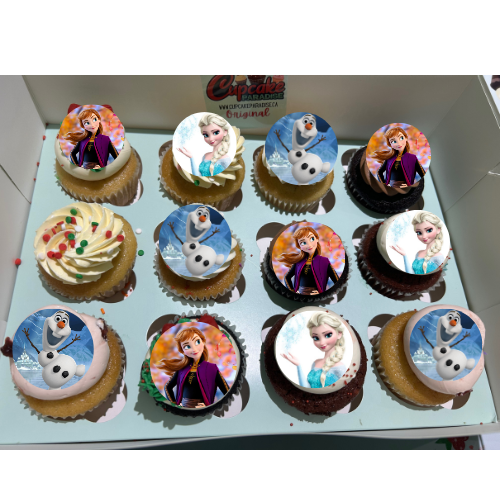 12 Frozen Themed Cupcakes