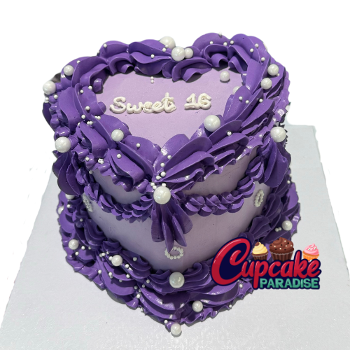 Frill Vintage Heart Cake