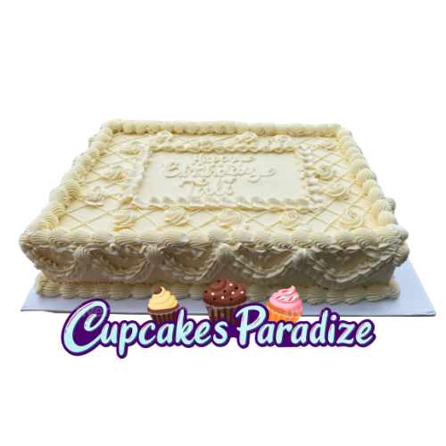 Vintage Rectangle Slab Cake