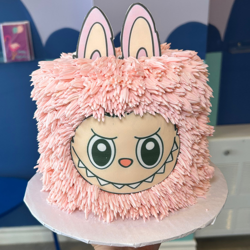 Fuzzy Labubu Cake