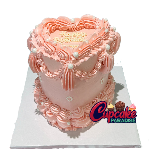 Frill Vintage Heart Cake