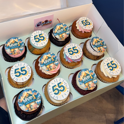 Branded Logo Cupcakes - Choose Your Flavors