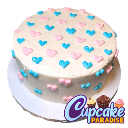 I Love You Gender Reveal cake