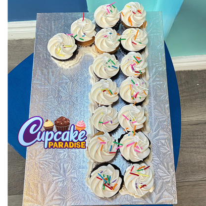 Number Cupcakes (Mini) - Choose your colors