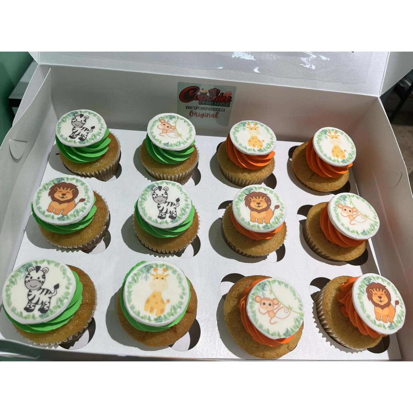 Jungle Animal themed Cupcakes